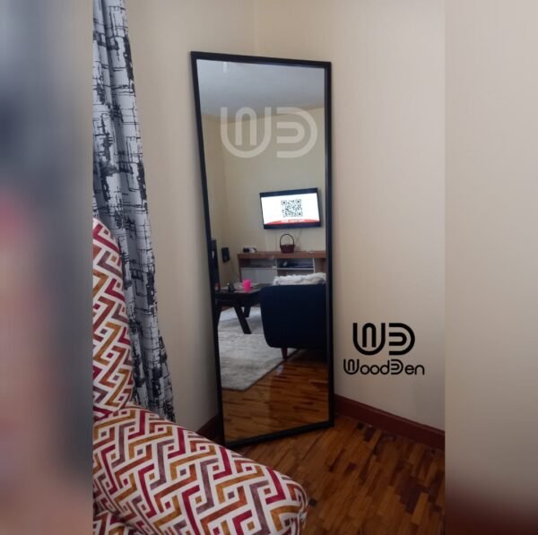 Rectangular Full-Length Mirror Black Frame