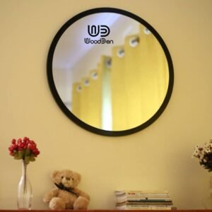 Circular Mirror Black Frame